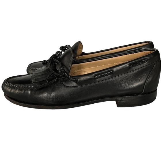 Allen Edmonds Men’s Woodstock Kiltie Tassel Leather Loafers Size 9C Black - Picture 12 of 14